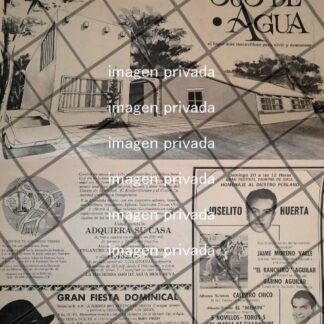 CARTEL PUBLICIDAD RETRO COLONIA HACIENDA OJO DE AGUA 1969