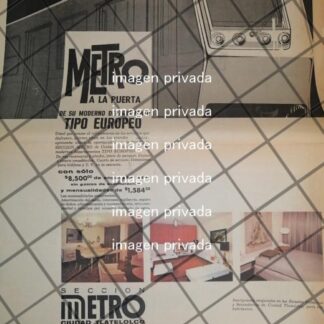 CARTEL PUBLICIDAD RETRO COLONIA CD. TLATELOLCO 1969 T.POSTER