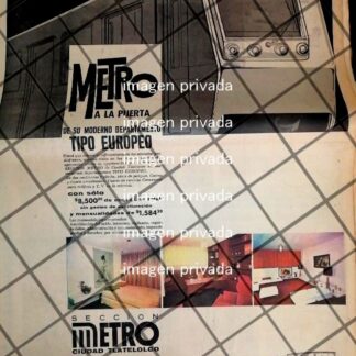 CARTEL PUBLICIDAD RETRO COLONIA CD TLATELOLCO 1969 T.POSTER 2