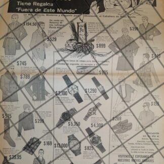 CARTEL PUBLICITARIO RETRO TIENDA SANBORNS 1969 T. POSTER