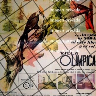 PUBLICIDAD RETRO COLONIA VILLA OLIMPICA. DIB. IGNACIO SIERRA 4