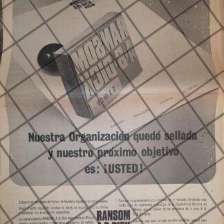 CARTEL PUBLICITARIO RETRO. LLEGA RANSOM AB DICK 1969