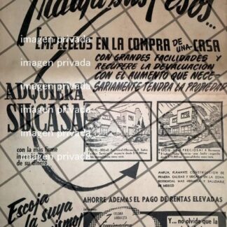 PUBLICIDAD RETRO COLONIA LINDA VISTA D.F. 1954 T. POSTER