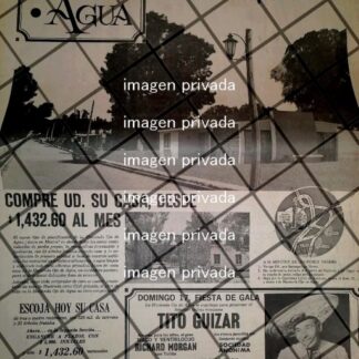 PUBLICIDAD RETRO COLONIA HACIENDA OJO DE AGUA 1969 /3