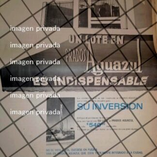 PUBLICIDAD RETRO COLONIA PRADOS AGUAZUL 19 T POSTER 2