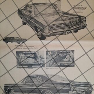 CARTEL RETRO AUTOS FORD GALAXIE 500 1967 12