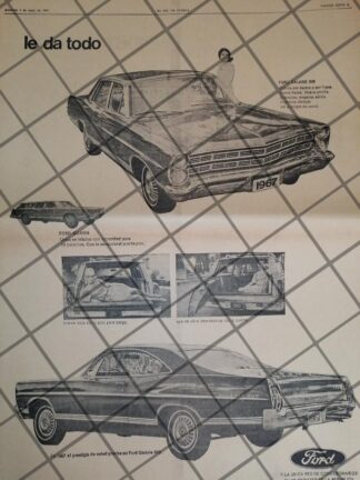 CARTEL RETRO AUTOS FORD GALAXIE 500 1967 12