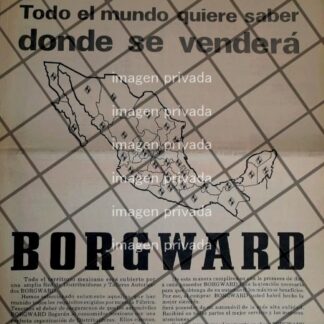CARTEL RETRO AUTOS BORGWARD INICIA OPERACIONES 1967 T POSTER