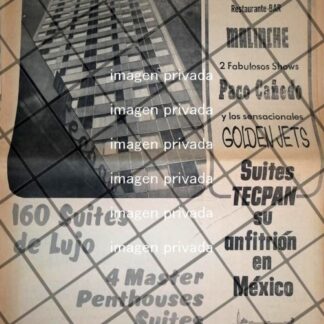PUBLICIDAD RETRO HOTEL SUITES TECPAN 1969 /4