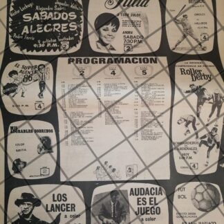 PUBLICIDAD RETRO. PROGRAMACION DE TELEVISA A.1969