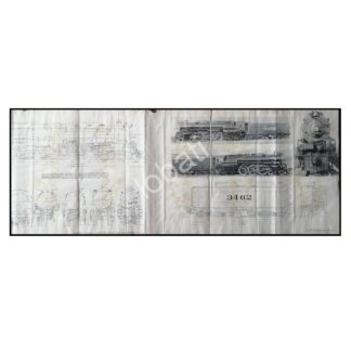 GRABADO ANTIGUO LOCOMOTORA SANTA FE 1928 / A13