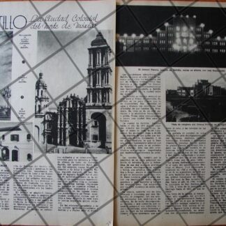 AFICHE INEDITO SALTILLO Y TORREON COAHUILA 1937