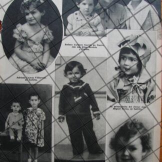 AFICHE ANTIGUO, NIÑOS ALTA SOCIEDAD COAHUILA 1937