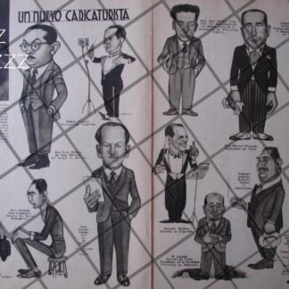 AFICHE ANTIGUO, EL CARICATURISTA ALFREDO LEO V. 1937