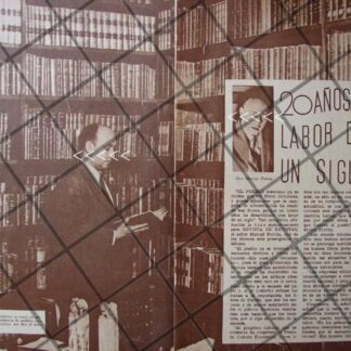 AFICHE ANTIGUO DON. MANUEL PORRUA Y SU EDITORIAL 1937