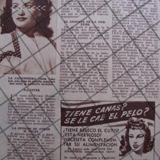 AFICHE ANTIGUO CHELA CAMPOS Y MAS NOTAS 1939