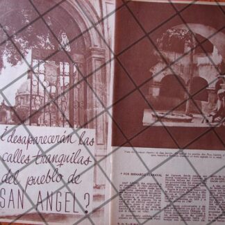 AFICHE ANTIGUO. LA COLONIA SAN ANGEL. D.F 1937