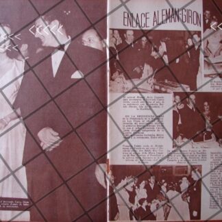 AFICHE ANTIGUO. BODA. BEATRIZ ALEMAN VELASCO 1952