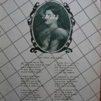 AFICHE ANTIGUO. DEDICAN A YOLANDA MAUS SANTANDER 1937