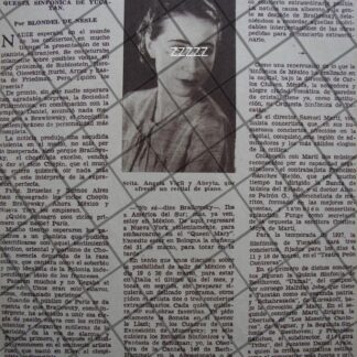 AFICHE ANTIGUO. PIANISTA ANGELA VIGIL ABEYTA 1937 Y MAS