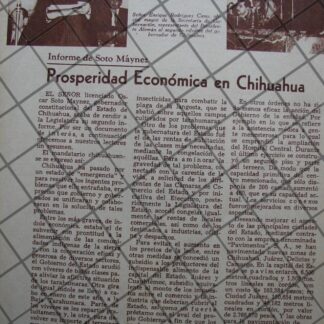 AFICHE ANTIGUO INFORME DE OSCAR SOTO MAYNEZ 1952