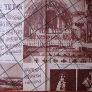 AFICHE ANTIGUO SANTUARIO DE GUADALUPE EN FUENTERRABIA 1952