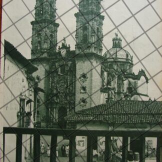 AFICHE ANTIGUO TEMPLO SANTA PRISCA. TAXCO, 1937