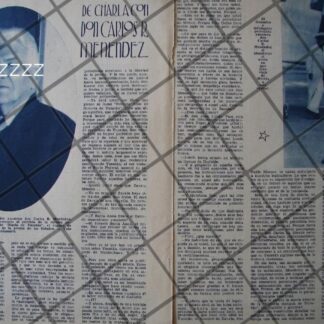AFICHE ANTIGUO PERIODISTA. CARLOS MENENDEZ GONZALEZ 1937