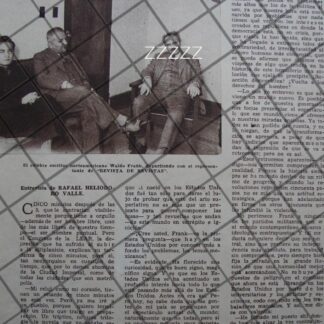 AFICHE ANTIGUO ENTREVISTA A WALDO FRANK 1937