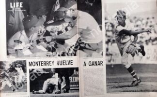 CARTEL ANTIGUO ORIGINAL DE MONTERREY VUELVE A GANAR CAMPEONATO DE BEISBOL 1958
