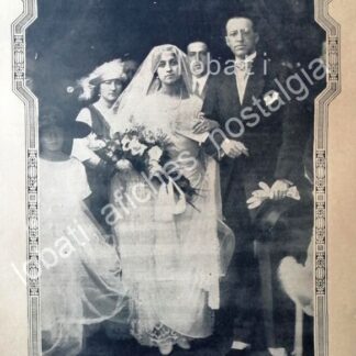 CARTEL ANTIGUO ORIGINAL DE BODA. DIEZ MACEDO 1922 / FRANCISCO DIEZ BARROSO