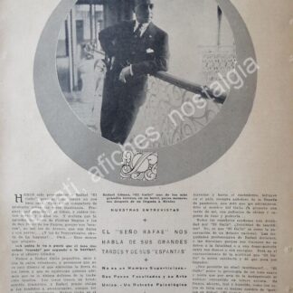 CARTEL ANTIGUO ORIGINAL DE ENTREVISTA A RAFAEL GOMEZ EL GALLO 1922. TOROS