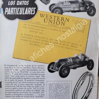 CARTEL ANTIGUO ORIGINAL DE EL PILOTO FLOYD DAVIS Y BORG WAGNER 1941 / FEP MUY RARO