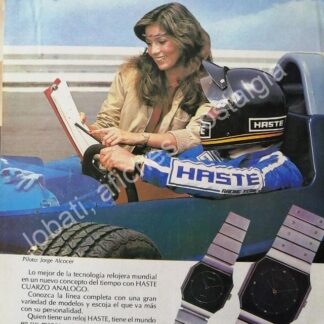 CARTEL ANTIGUO ORIGINAL DE EL PILOTO JORGE ALCOCER Y RELOJES HASTE 1980s / FEP