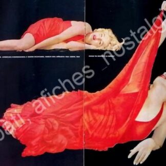 CARTEL ANTIGUO ORIGINAL DE FOTO GRABADO DE PRENSA. MARILYN MONROE 1960s /3