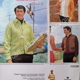 CARTEL ANTIGUO ORIGINAL DE JORGE LAVAT Y CAMISAS MACHESTER 1968 /FEP