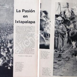 CARTEL ANTIGUO ORIGINAL DE REPORTAJE. PROCESION DE IZTAPALAPA 1950s