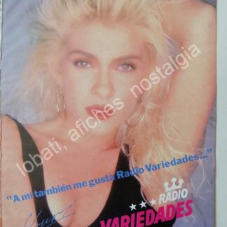 CARTEL ANTIGUO ORIGINAL DE CANTANTE YURI Y RADIO DIFUSORA RADIO VARIEDADES 1980s FEP