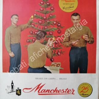 CARTEL ANTIGUO ORIGINAL DE MAURICIO GARCES Y CAMISAS MANCHESTER 1969 /FEP 9