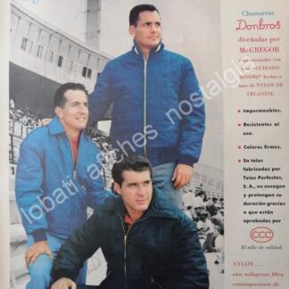 CARTEL ANTIGUO ORIGINAL DE ROGELIO GUERRA Y CHAMARRAS DANBROS 1960s /FEP