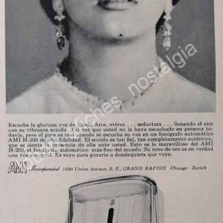 CARTEL ANTIGUO ORIGINAL DE CANTANTE LINDA ARCE Y LAS ROCKOLAS AMI 1950s / FEP RARO