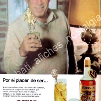 CARTEL ANTIGUO ORIGINAL DE ANTHONY QUEEN Y BRANDY VIEJO VERGEL 1981 /FEP