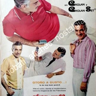 CARTEL ANTIGUO ORIGINAL DE MAURICIO GARCES Y CAMISAS MANCHESTER 1969 /FEP 8