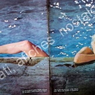 CARTEL ANTIGUO ORIGINAL DE REPORTAJE DE MARILYN MONROE 1960s
