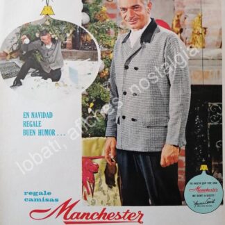 CARTEL ANTIGUO ORIGINAL DE MAURICIO GARCES Y CAMISAS MANCHESTER 1969 /FEP 4