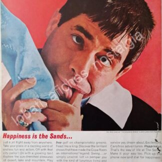 CARTEL ANTIGUO ORIGINAL DE JERRY LEWIS Y AEROLINEAS DE JETS SANDS 1965 / FEP