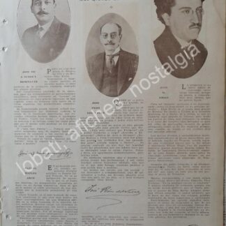 CARTEL ANTIGUO ORIGINAL DE NOTA DE PRENSA 1922 JOSE PEON DEL VALLE Y OTROS