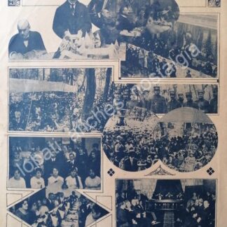CARTEL ANTIGUO ORIGINAL DE NOTA DE PRENSA 1922 EVENTOS DR. RAUL GARATE Y OTROS