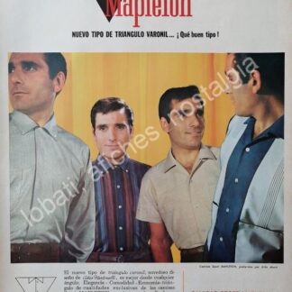 CARTEL ANTIGUO ORIGINAL DE ALDO MONTO Y CAMISAS MARISCAL 1965 /2