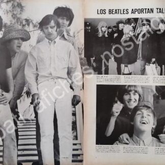 CARTEL ANTIGUO ORIGINAL DE NOTA. LOS BEATLES 1960s TALENTO Y MELENAS